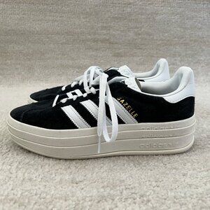 Adidas Originals Gazelle Bold Platform Sneakers Shoes 7 Black White